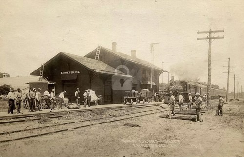 Rock island train depot - train,
