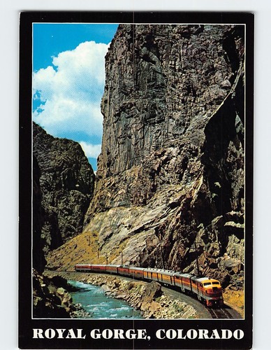 Postcard rio grande train - train, in